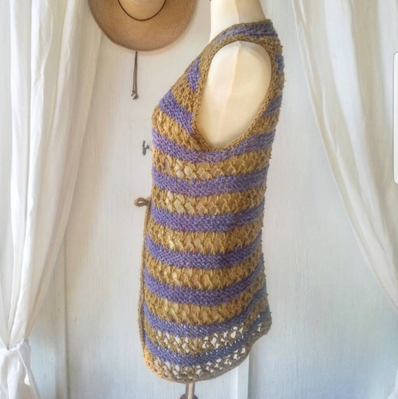 Vintage 70's Crochet Hippie Vest!⭐🌙 - Picture 6 of 8